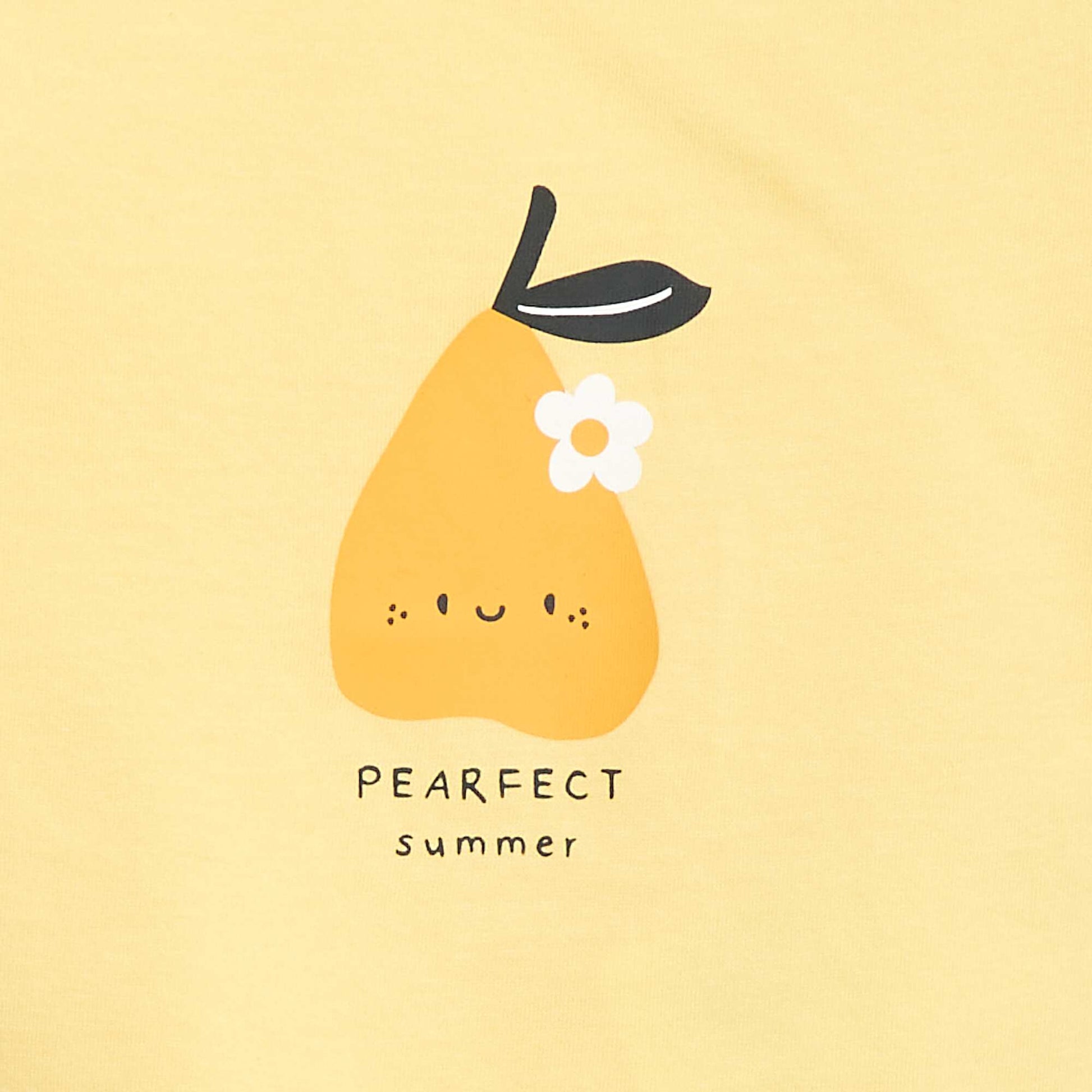 T-shirt en jersey avec manches courtes JAUNE
