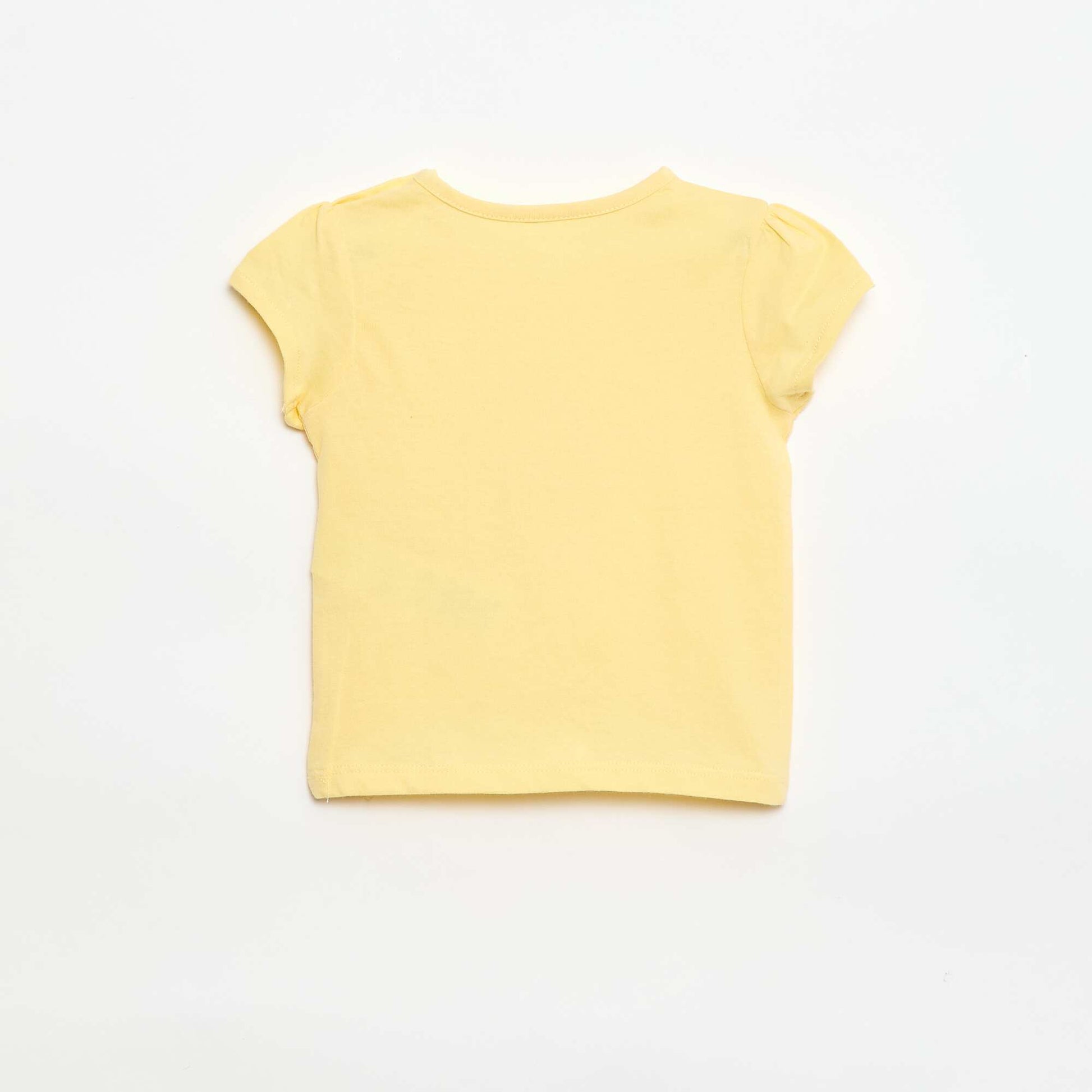 T-shirt en jersey avec manches courtes JAUNE