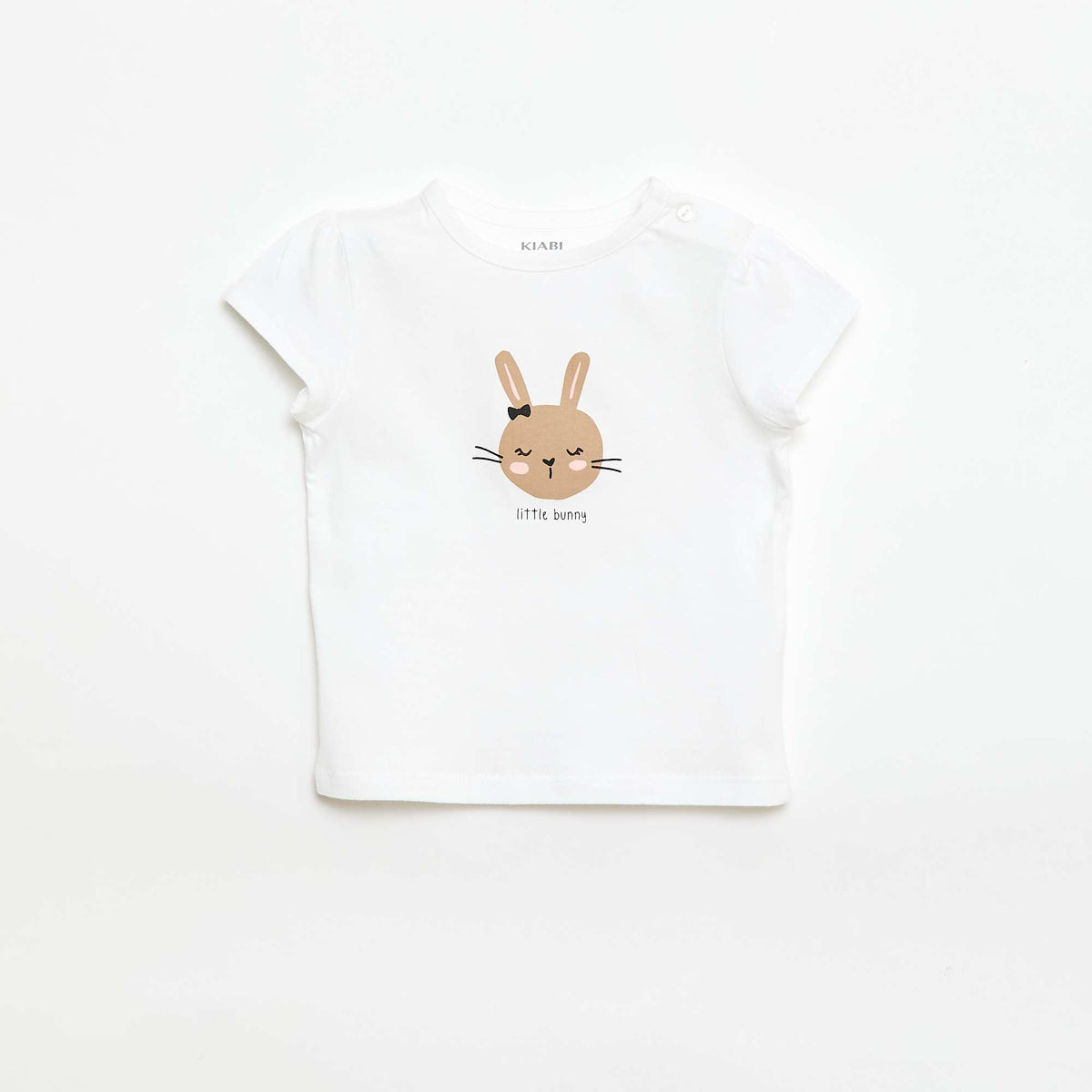 T-shirt en jersey avec manches courtes BLANC