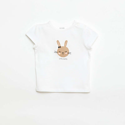 T-shirt en jersey avec manches courtes BLANC