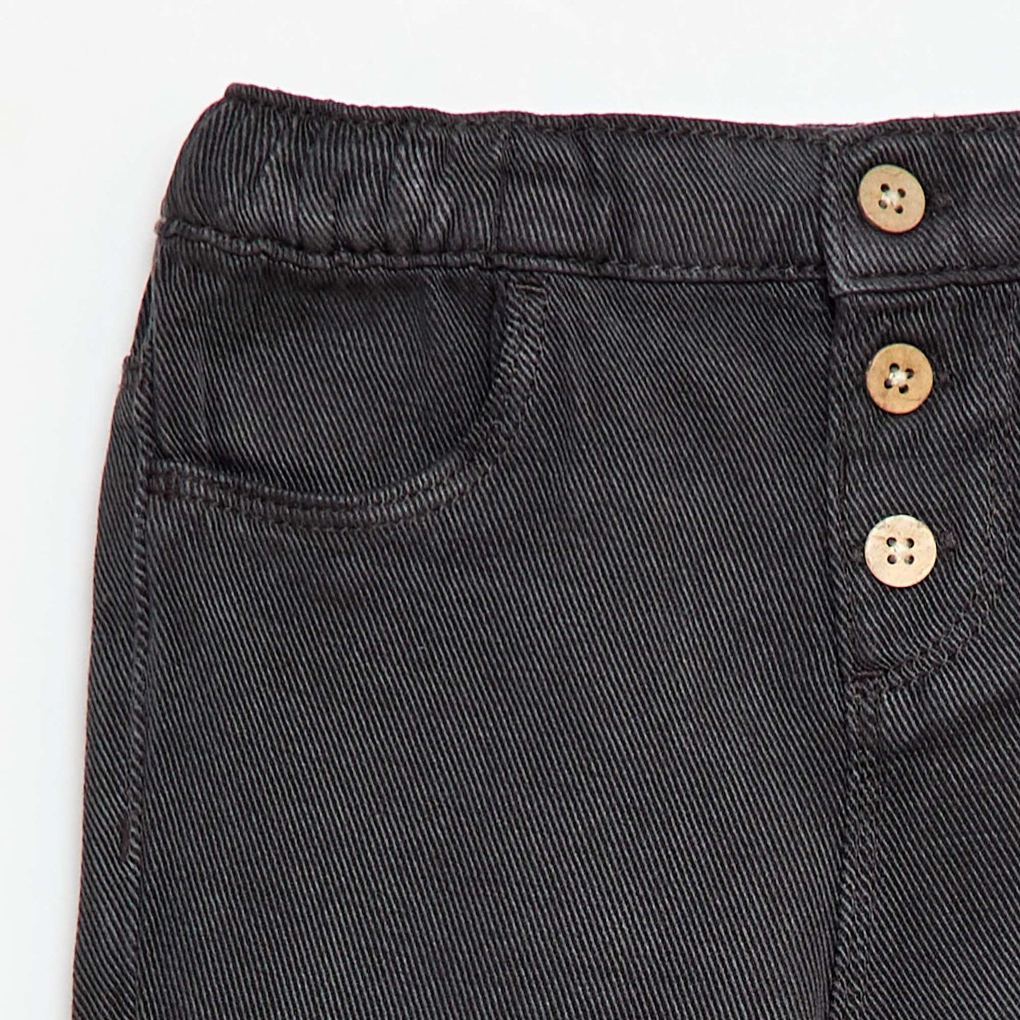 Pantalon uni en matière douce avec coupe relax fit NOIR