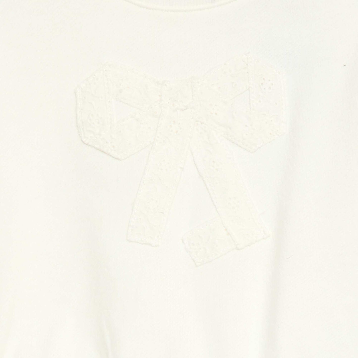 Sweat-shirt en coton avec animation sur le devant BLANC