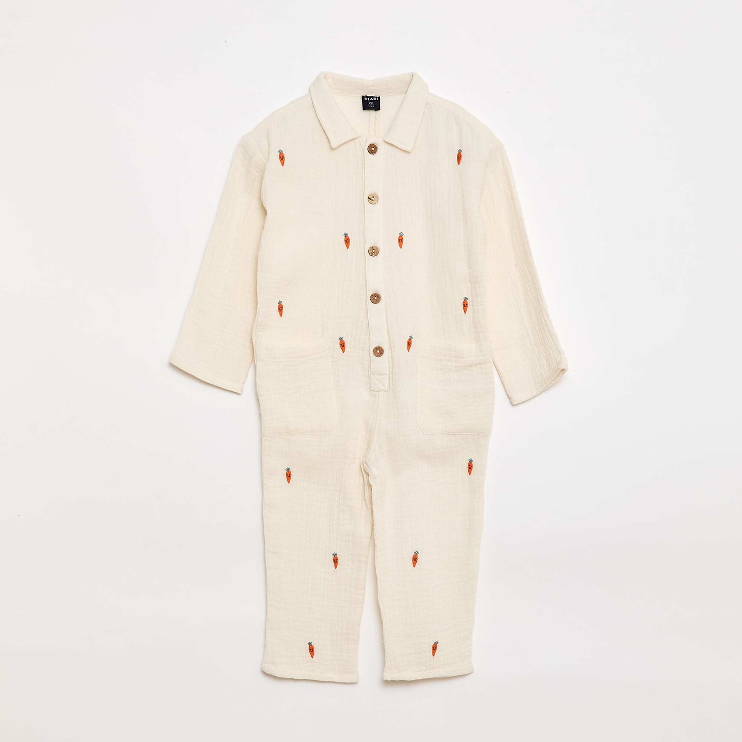 Combinaison motif all-over en coton BLANC