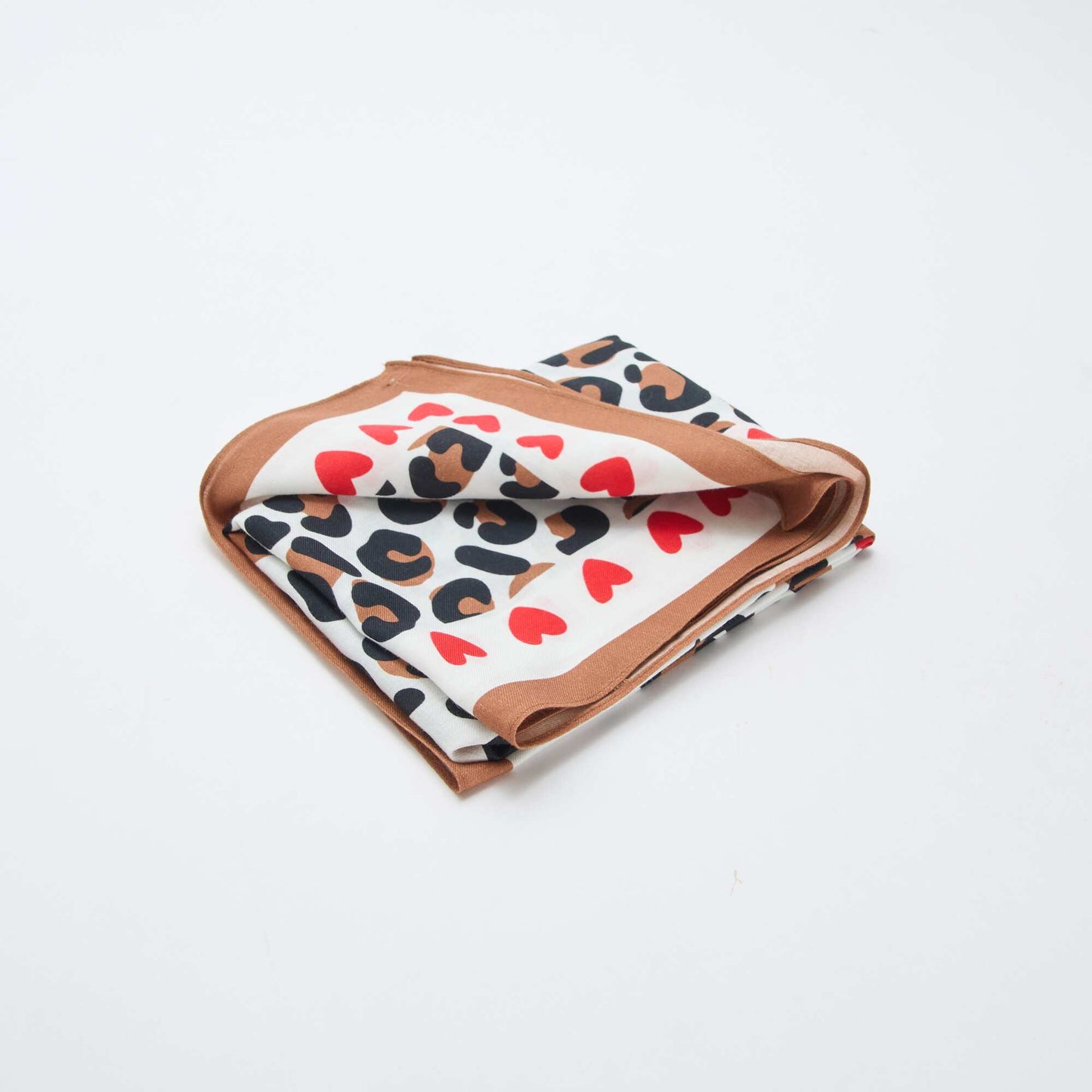Foulard imprimé carré (65x65 cm)  'Agathe Sorlet x Kiabi' - Saint-Valentin BLANC