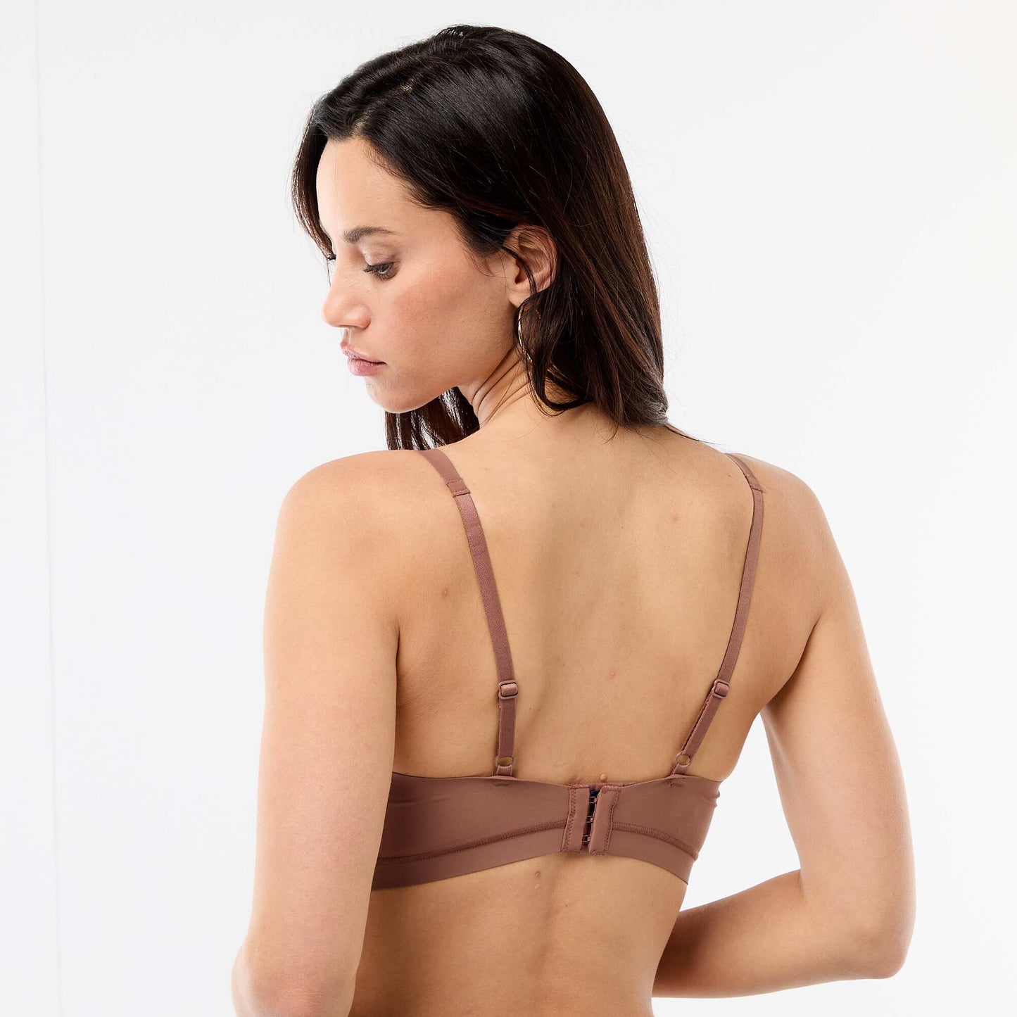 Soutien-gorge triangle à coques en microfibre MARRON