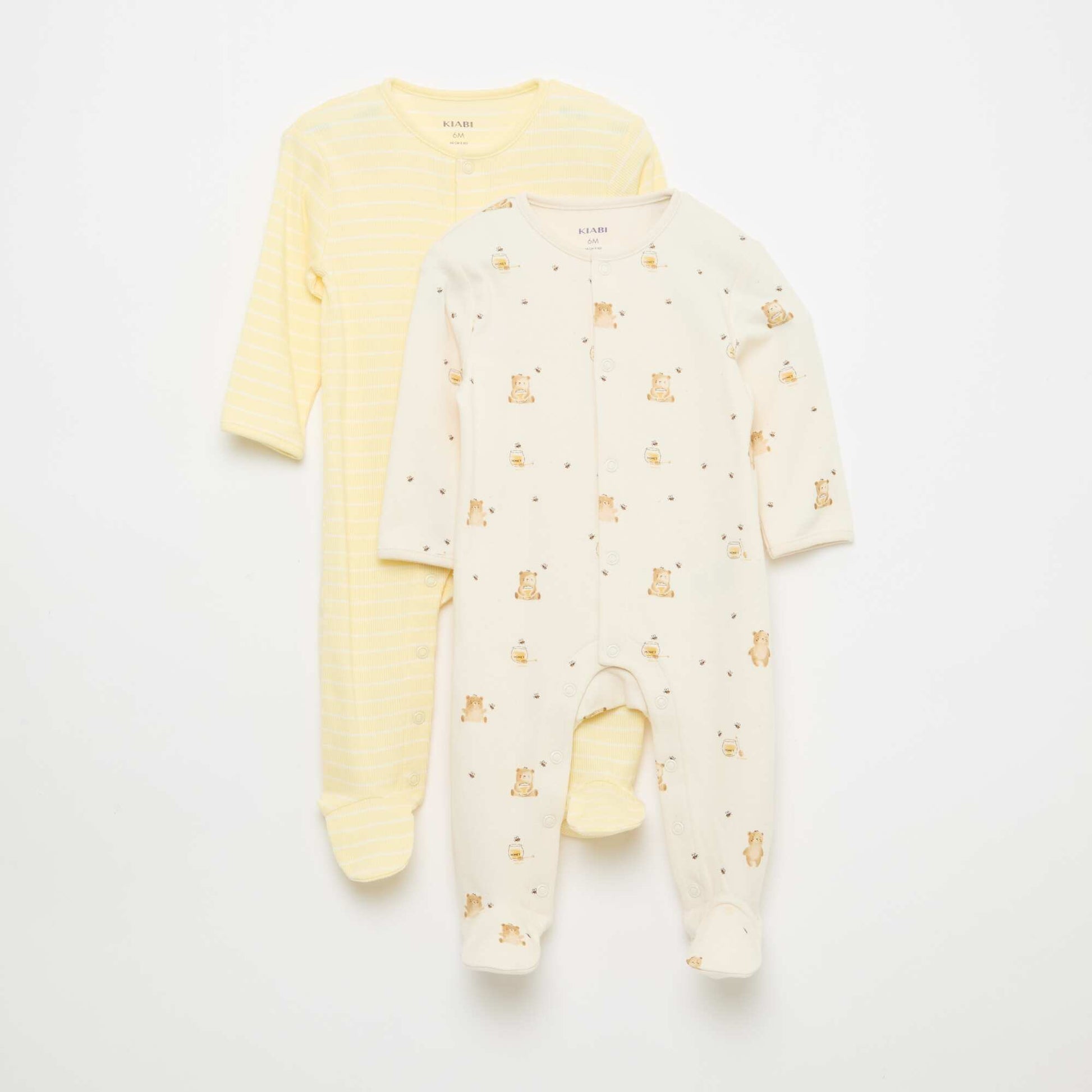 Lot de pyjamas dors biens avec pieds BLANC