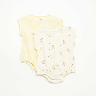 Lot de 2 barboteuses JAUNE