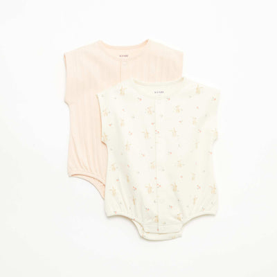 Lot de 2 barboteuses BLANC