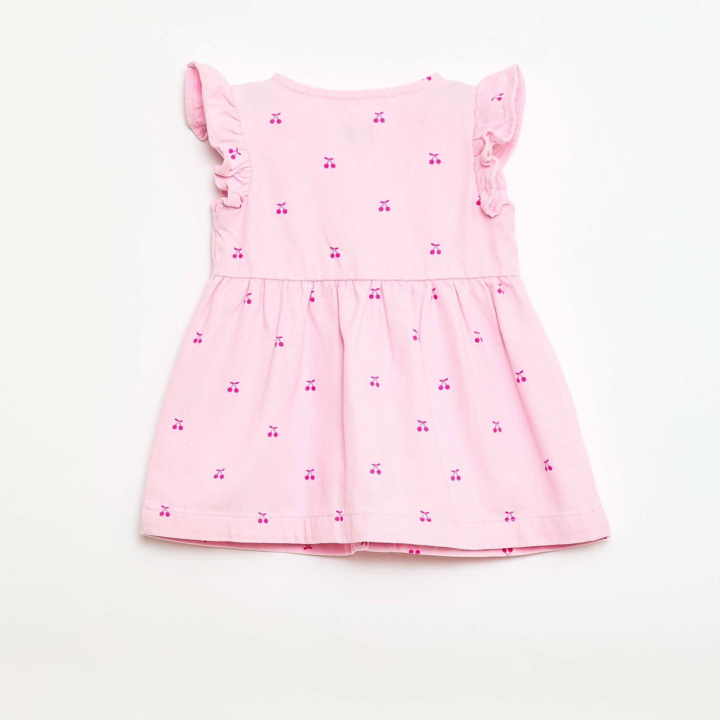 Robe en twill rayée à manches courtes ROSE