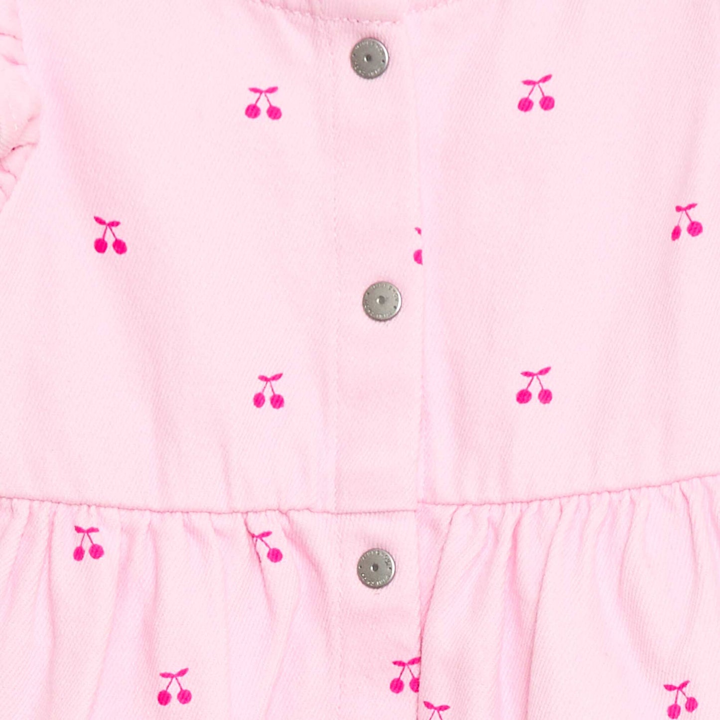 Robe en twill rayée à manches courtes ROSE