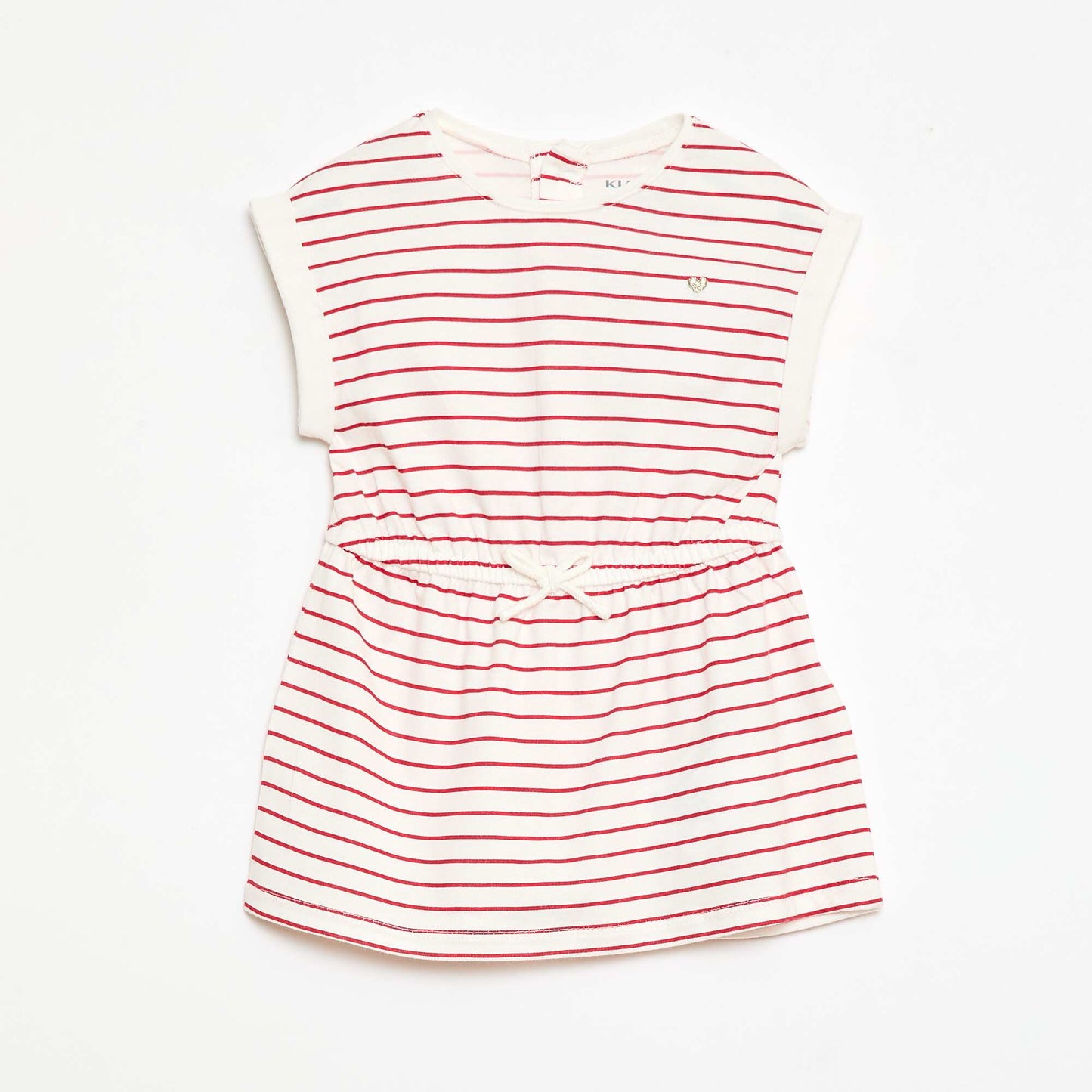 Robe à manches courtes en jersey de coton BLANC