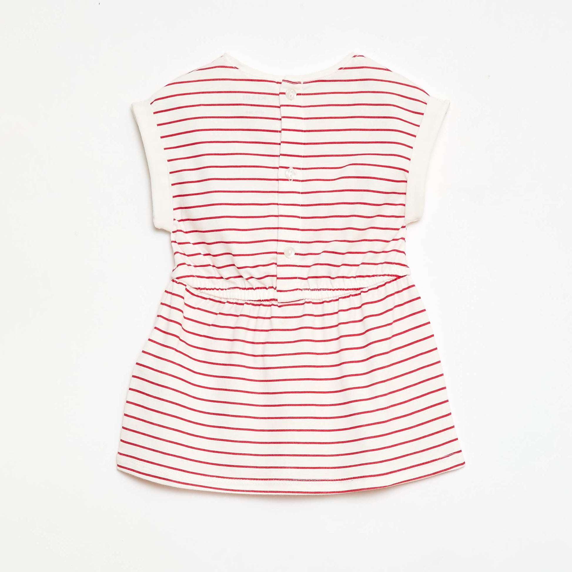 Robe à manches courtes en jersey de coton BLANC
