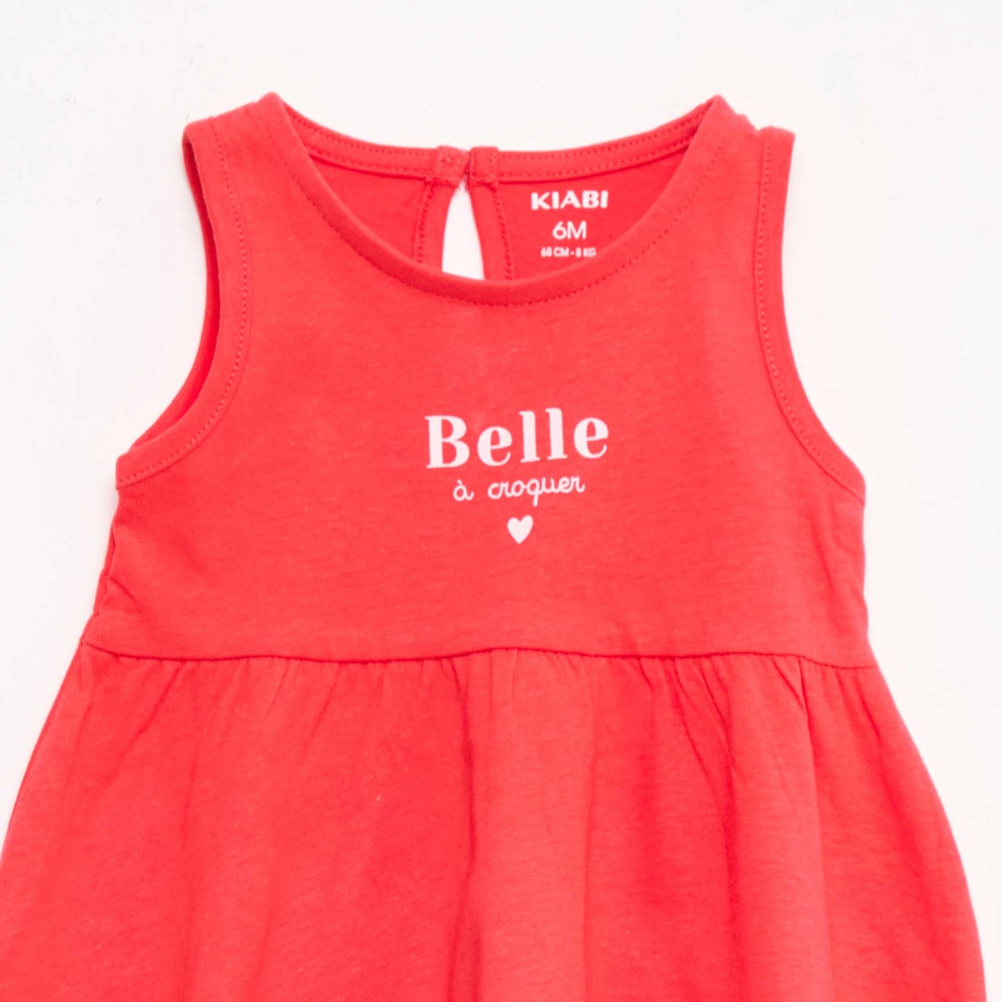 Robe sans manches à message ROUGE