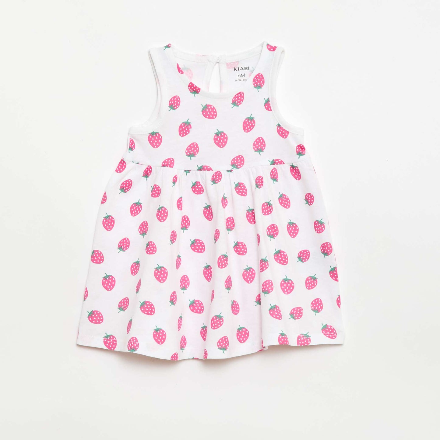 Robe sans manches à message BLANC