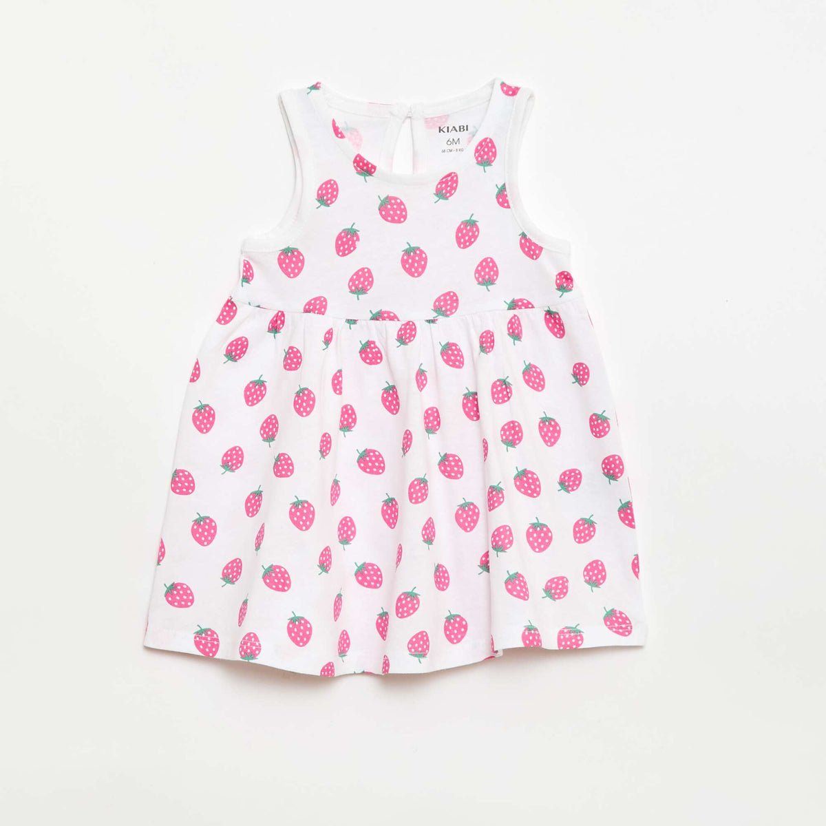 Robe sans manches à message BLANC