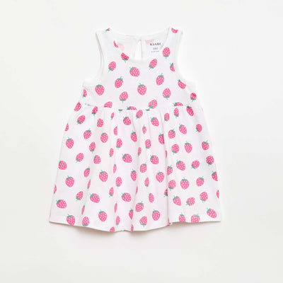 Robe sans manches à message BLANC