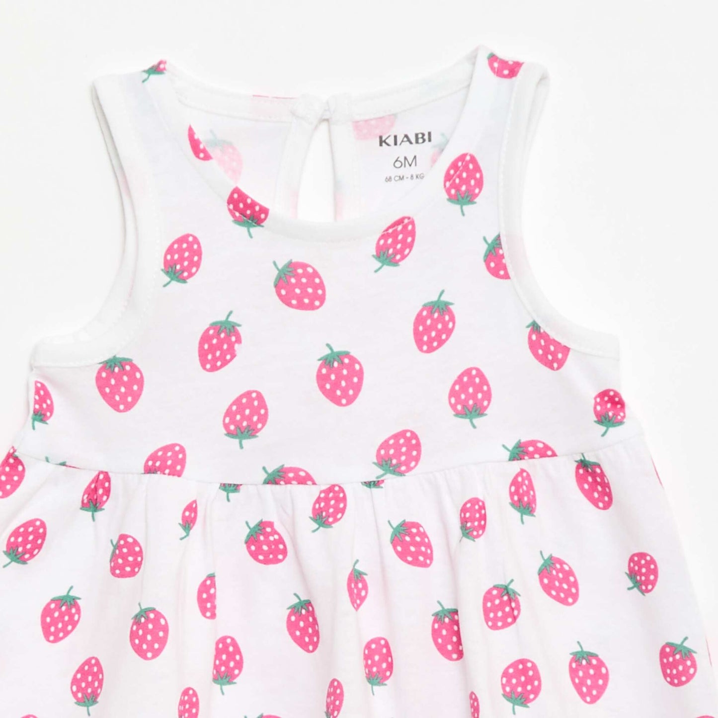 Robe sans manches à message BLANC