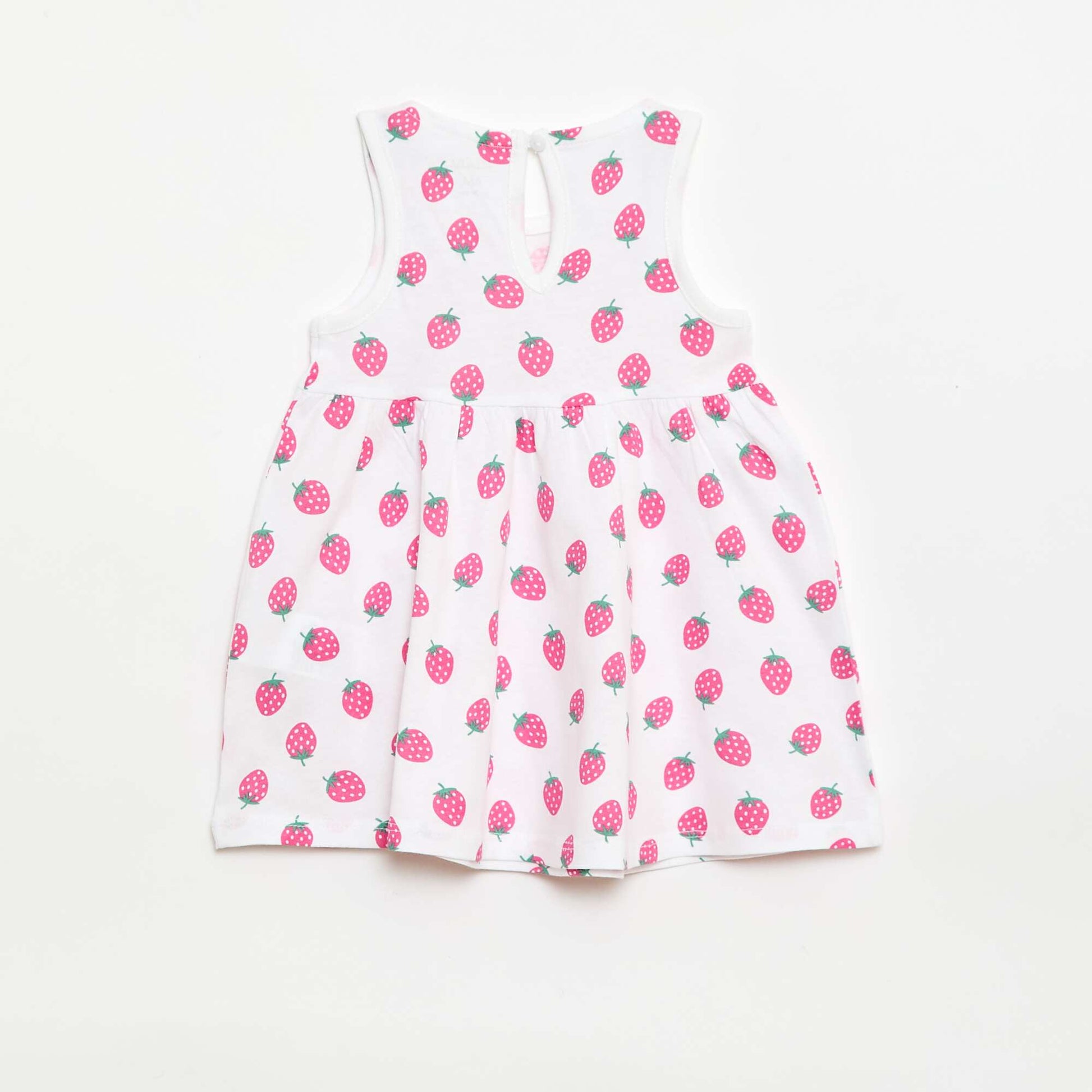 Robe sans manches à message BLANC