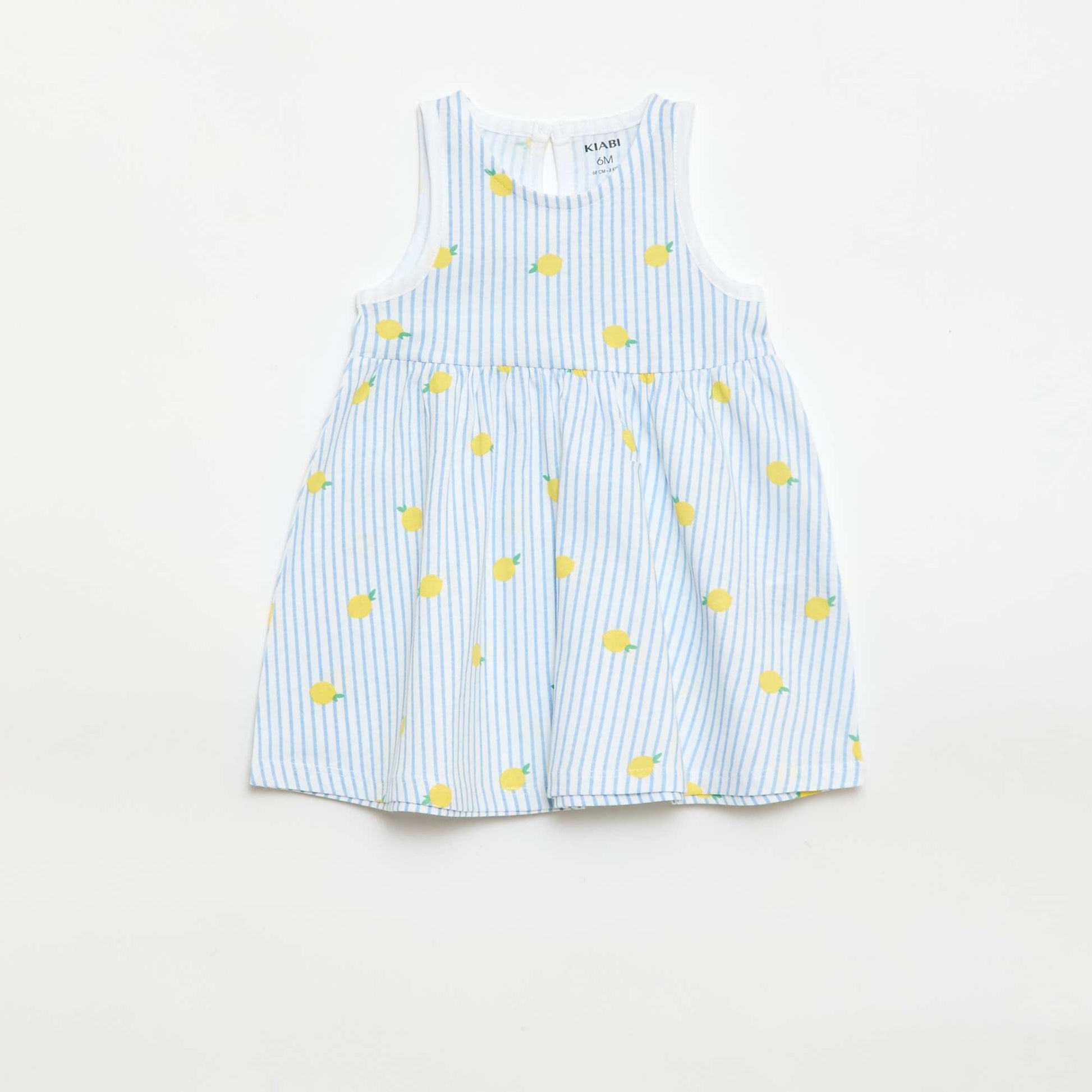Robe sans manches à message BLEU