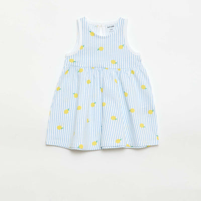 Robe sans manches à message BLEU