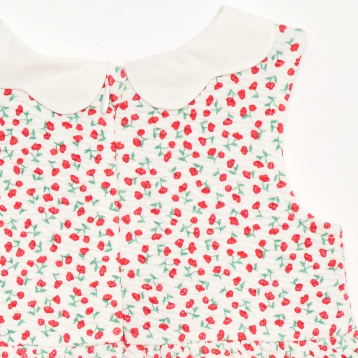 Robe en maille froissée avec col en popeline ROUGE