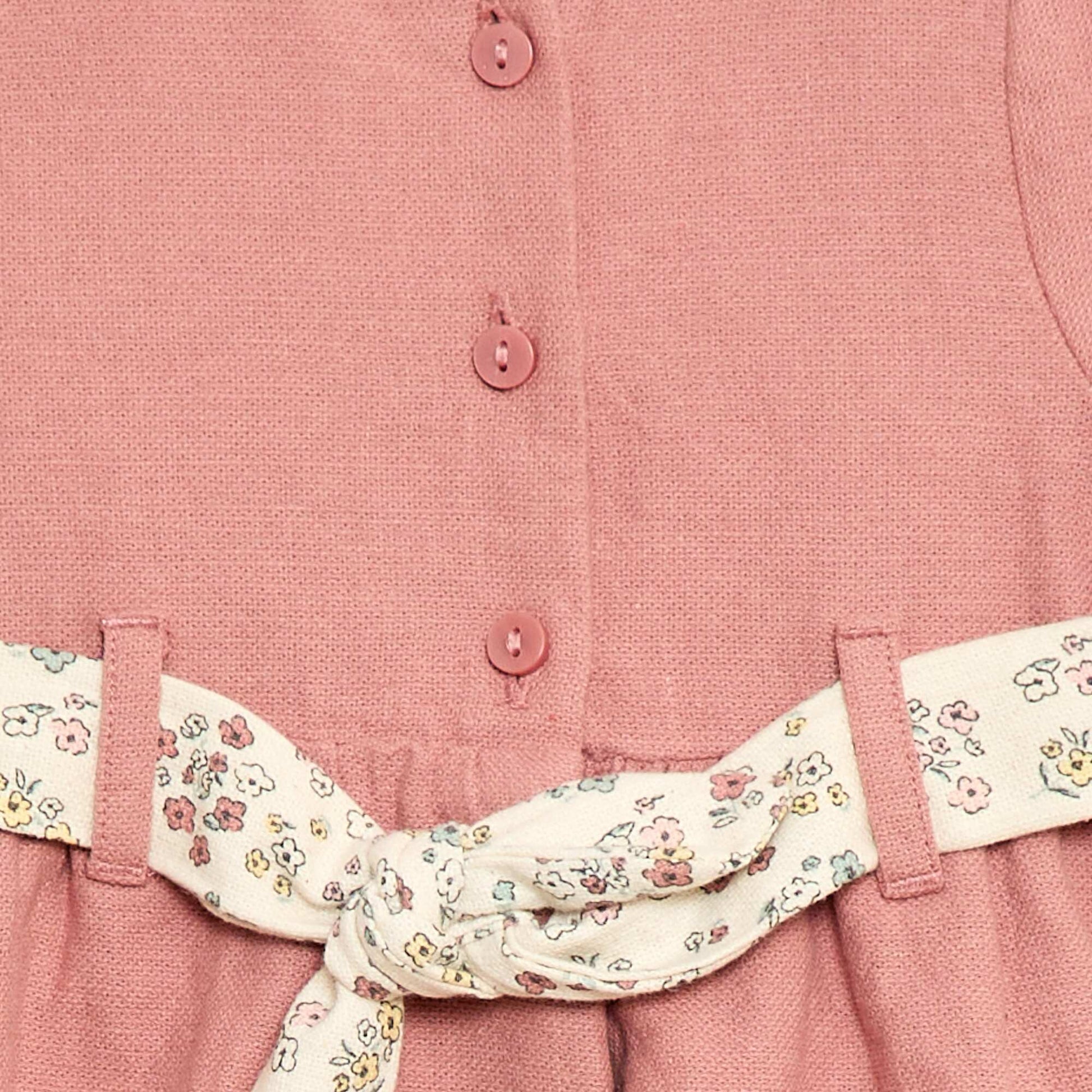 Robe en lin mélangé avec ceinture ROSE