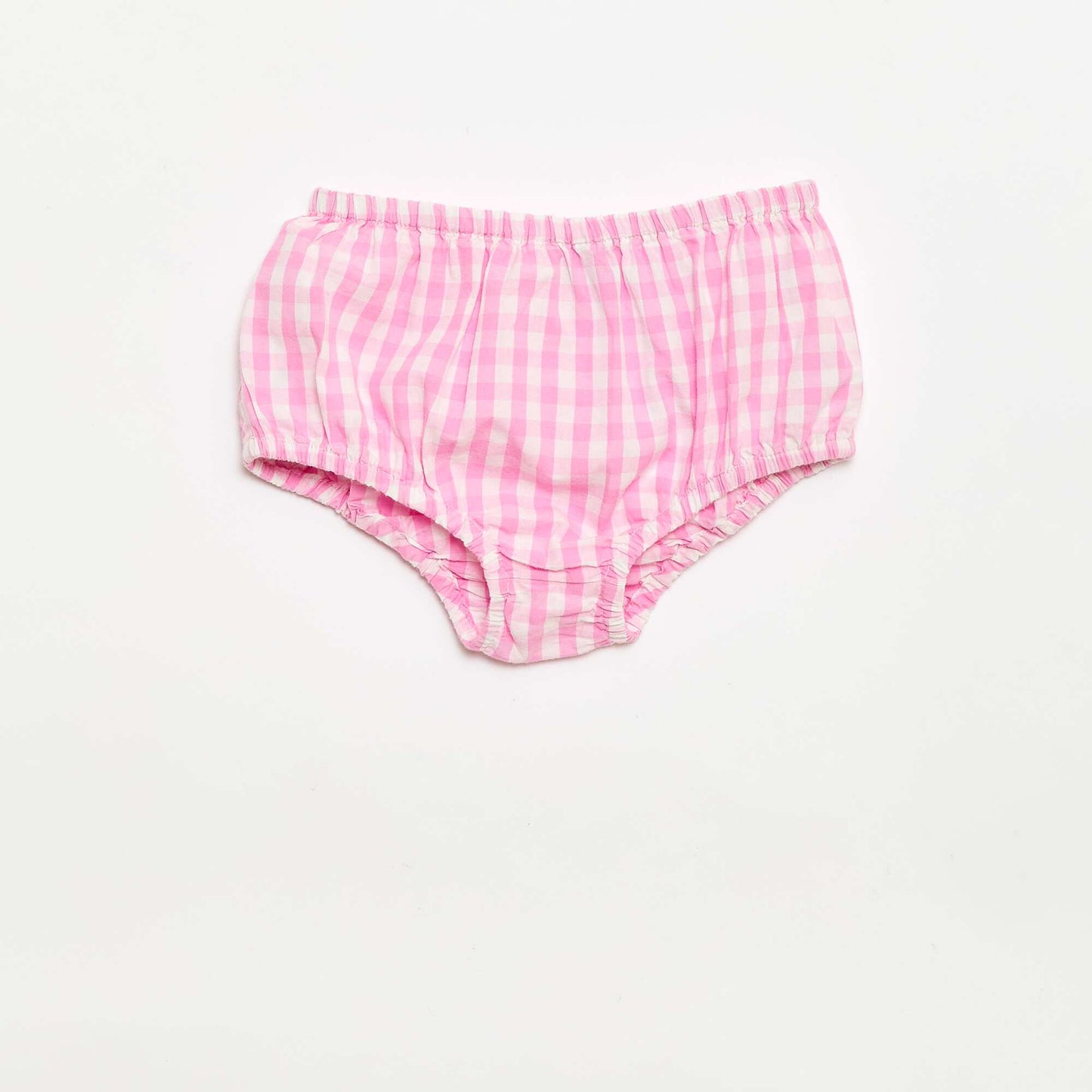 Ensemble 2 pièces - Robe vichy sans manches en popeline de coton + culotte ROSE