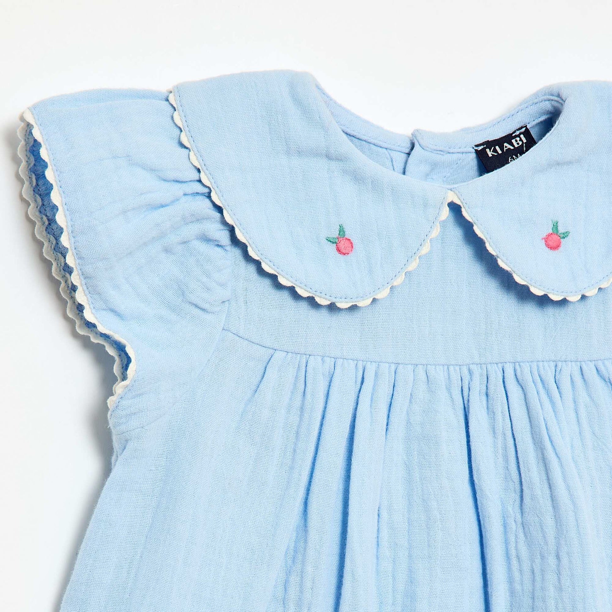 Ensemble 2 pièces - Robe à manches courtes + culotte BLEU