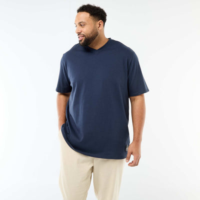 T-shirt en maille jersey à manches courtes BLEU