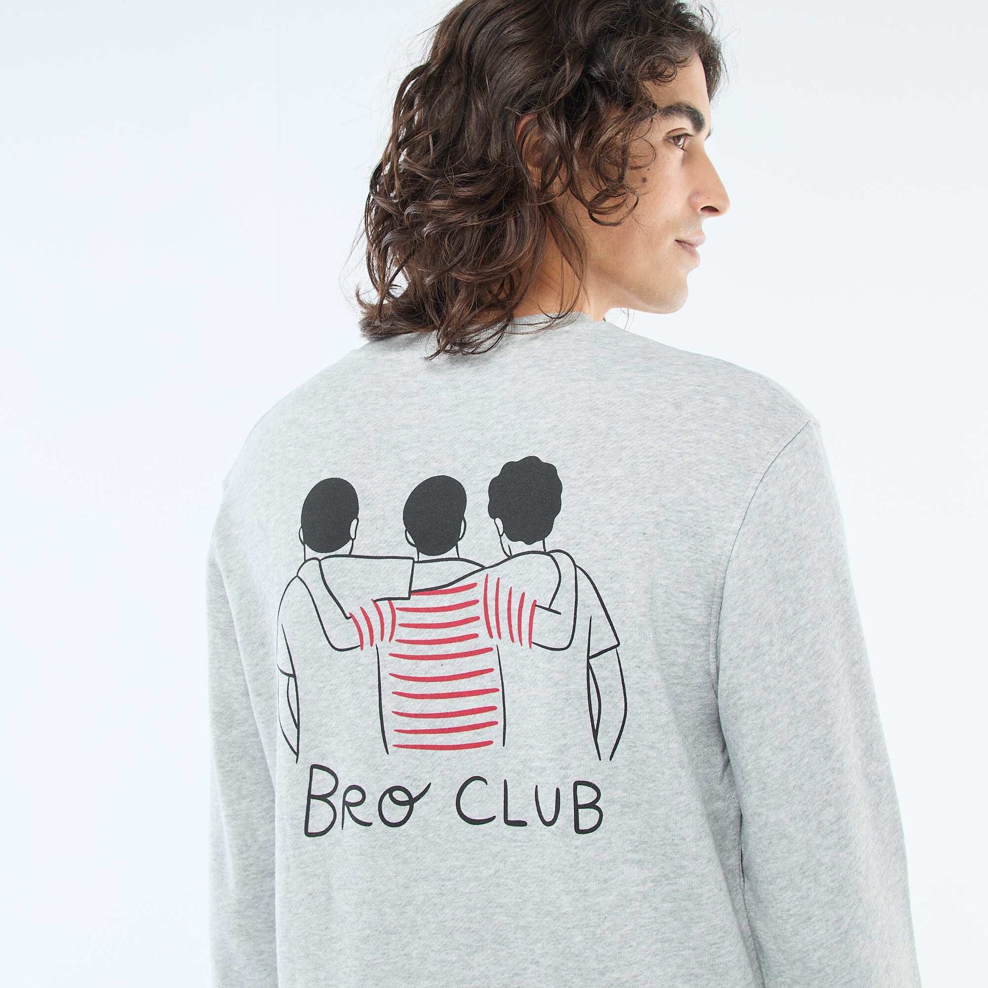 Sweat à col rond 'Agathe Sorlet x Kiabi' - Saint-Valentin GRIS