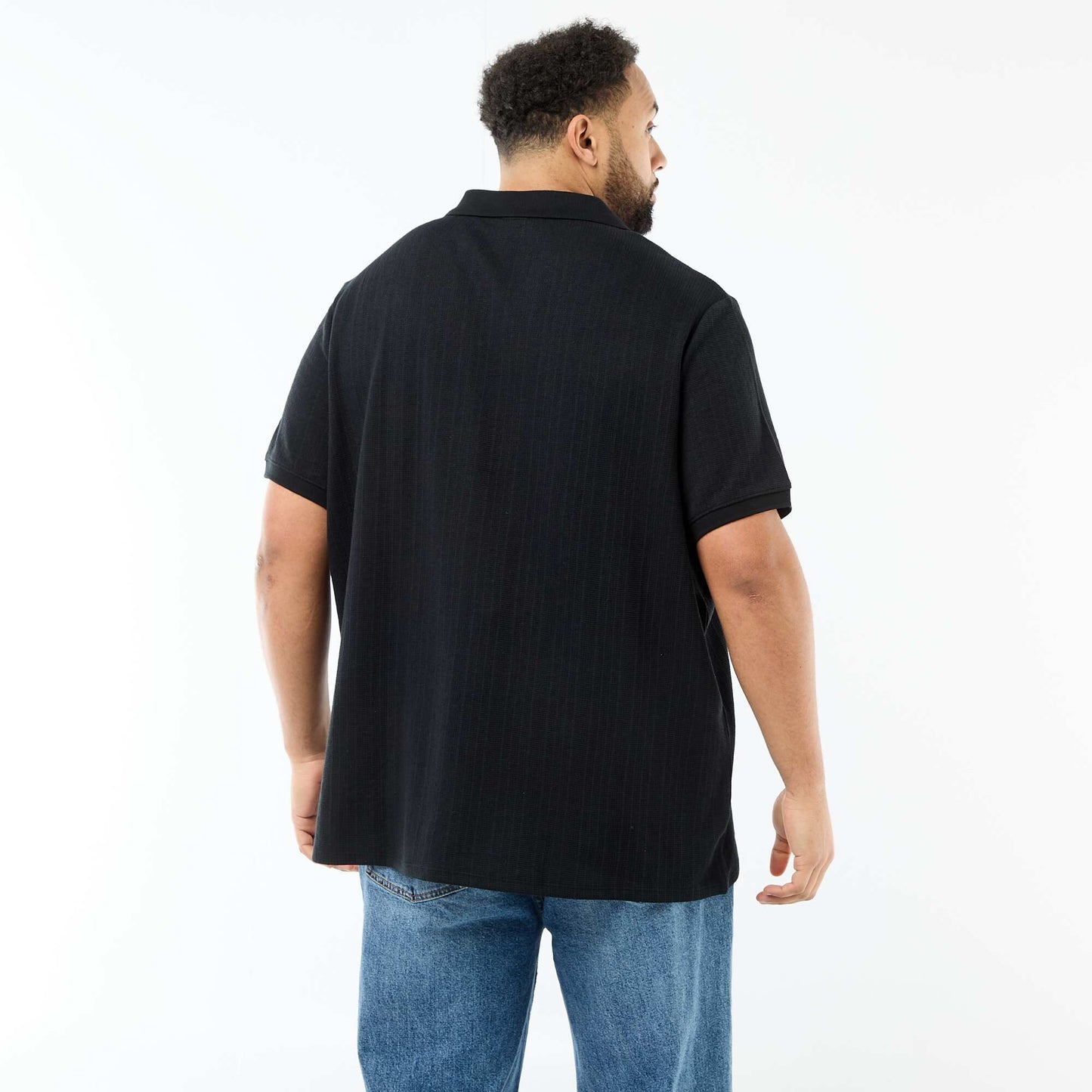Polo regular fit à manches courtes NOIR