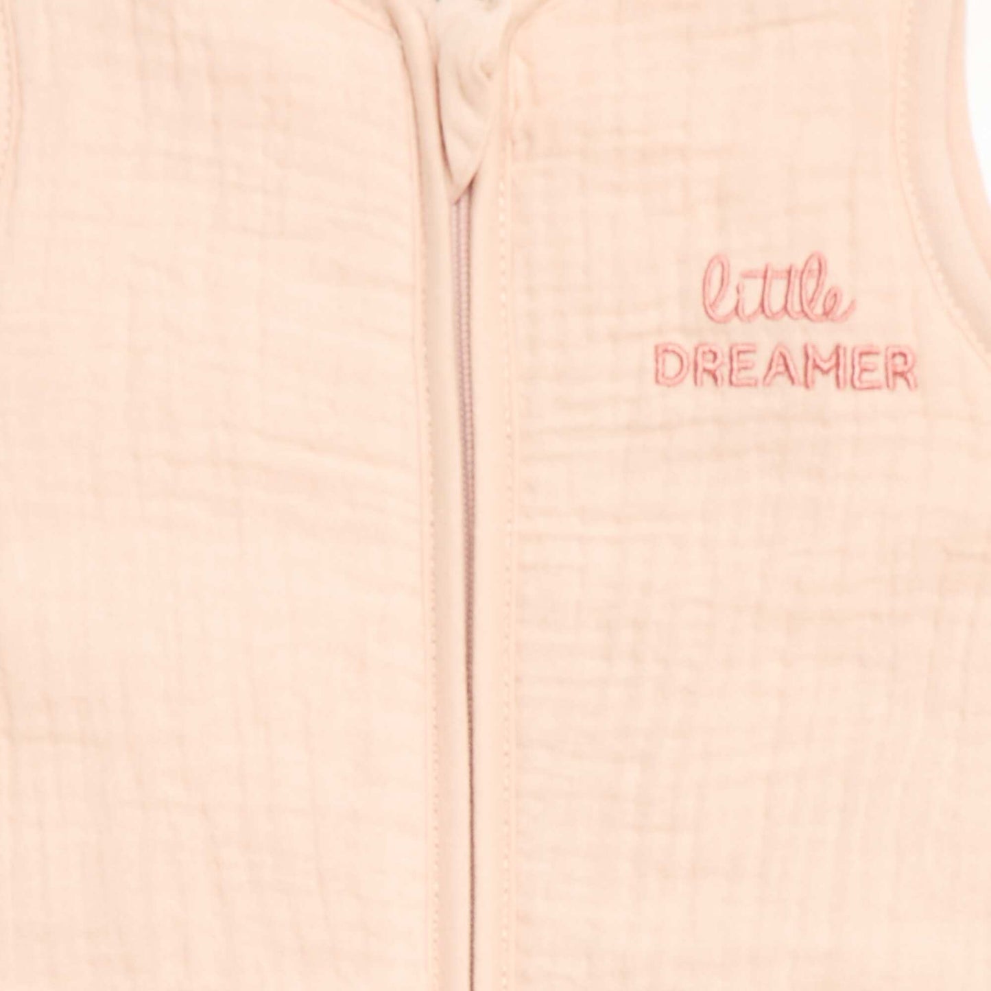 Gigoteuse sans manches zippée en coton ROSE