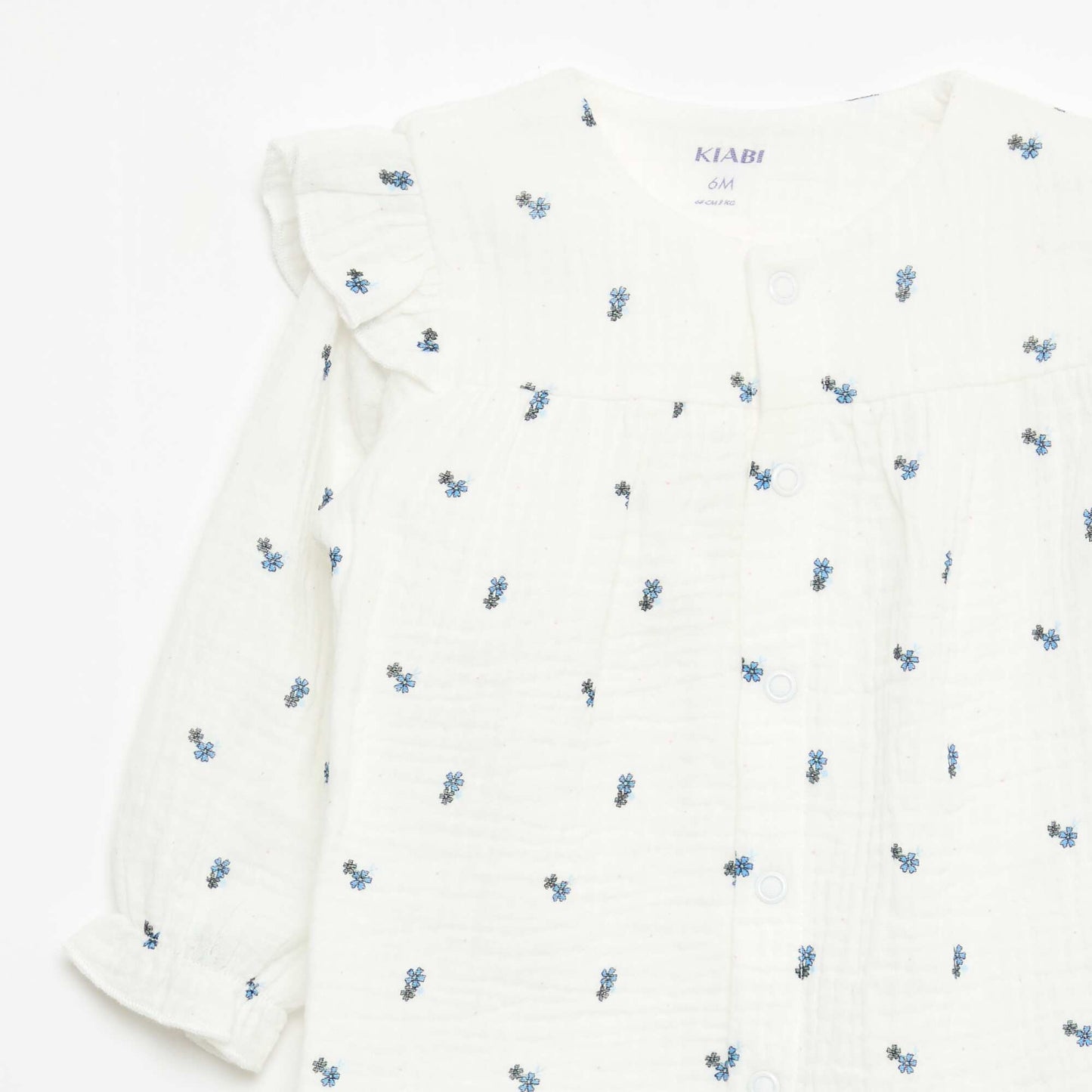 Dors-bien sans pieds en double gaze de coton BLANC
