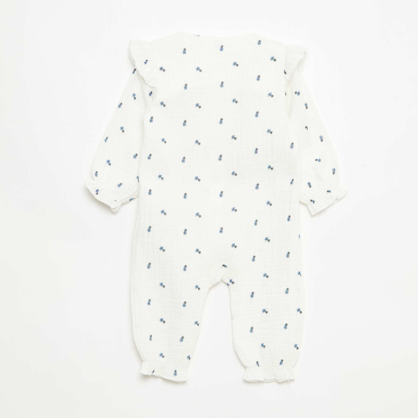 Dors-bien sans pieds en double gaze de coton BLANC