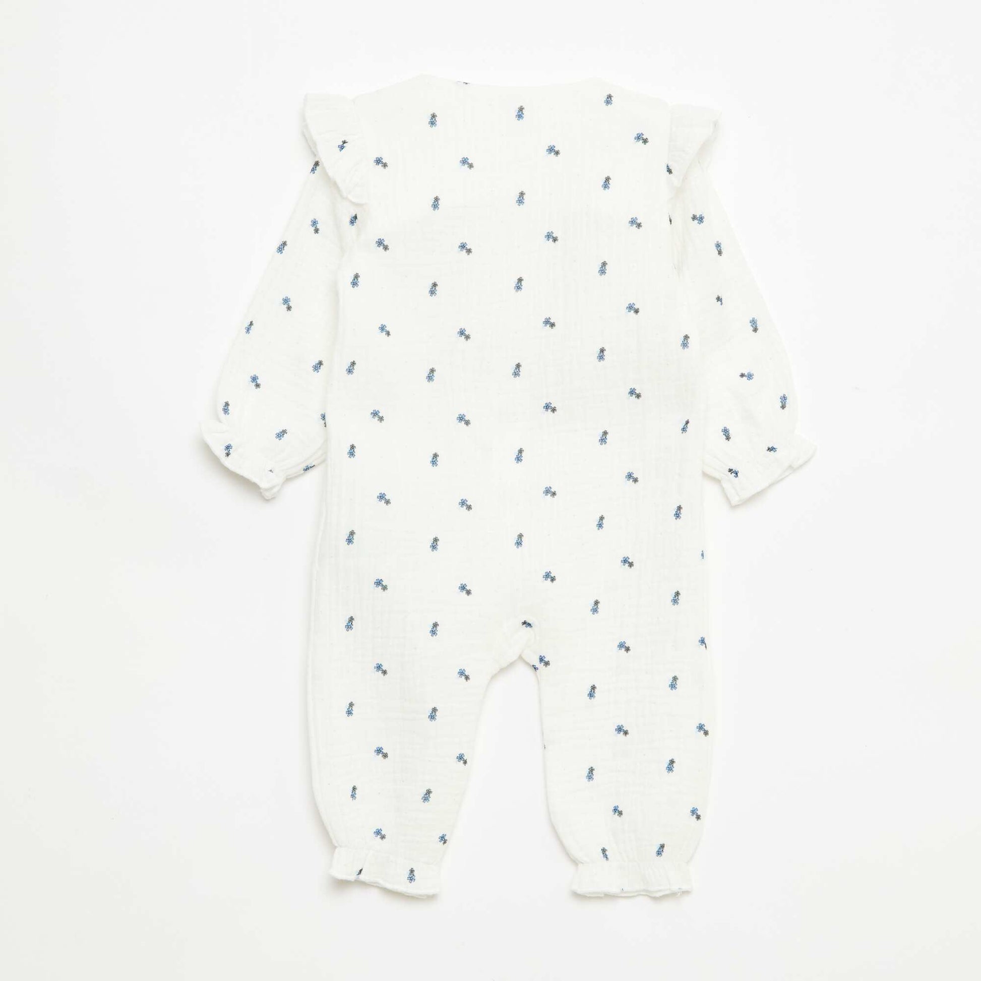 Dors-bien sans pieds en double gaze de coton BLANC