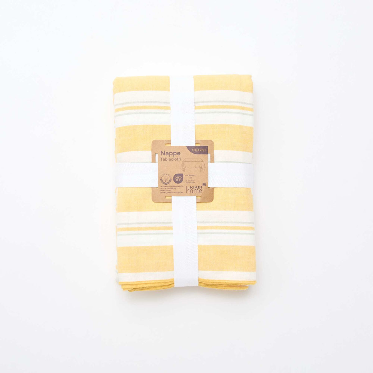 Nappe imprimée à carreaux JAUNE