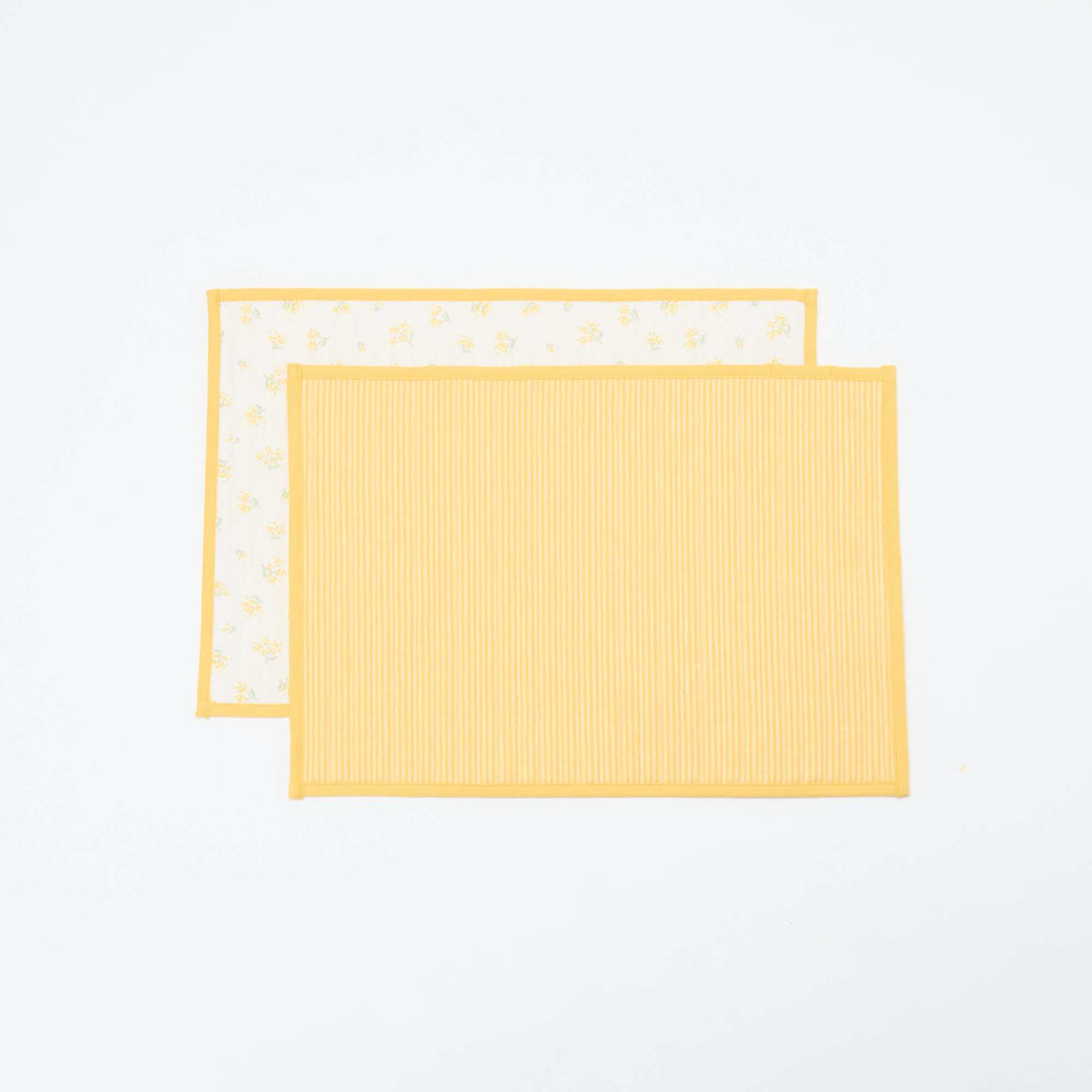 Lot de 2 sets de table à carreaux JAUNE