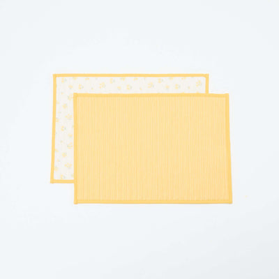 Lot de 2 sets de table à carreaux JAUNE