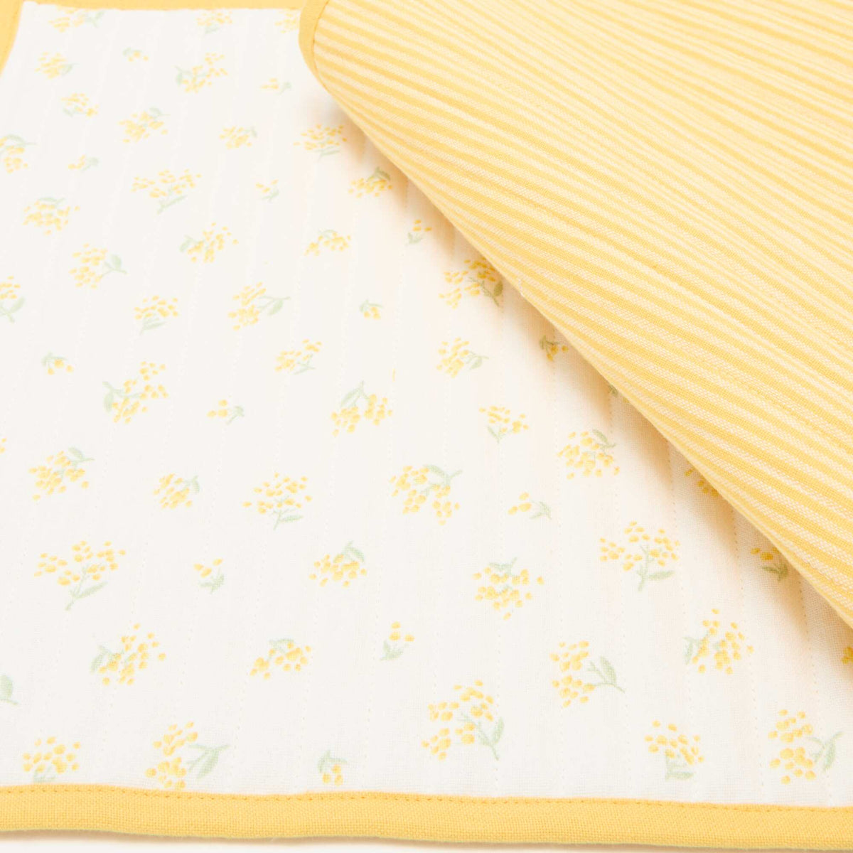 Lot de 2 sets de table à carreaux JAUNE