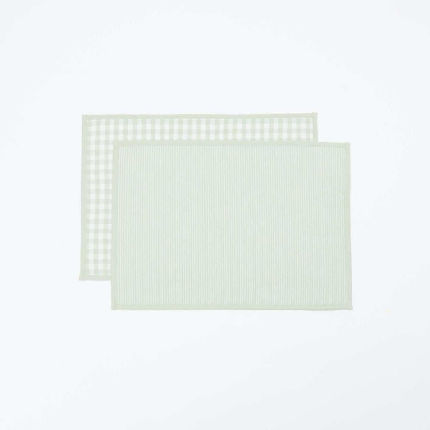 Lot de 2 sets de table à carreaux VERT