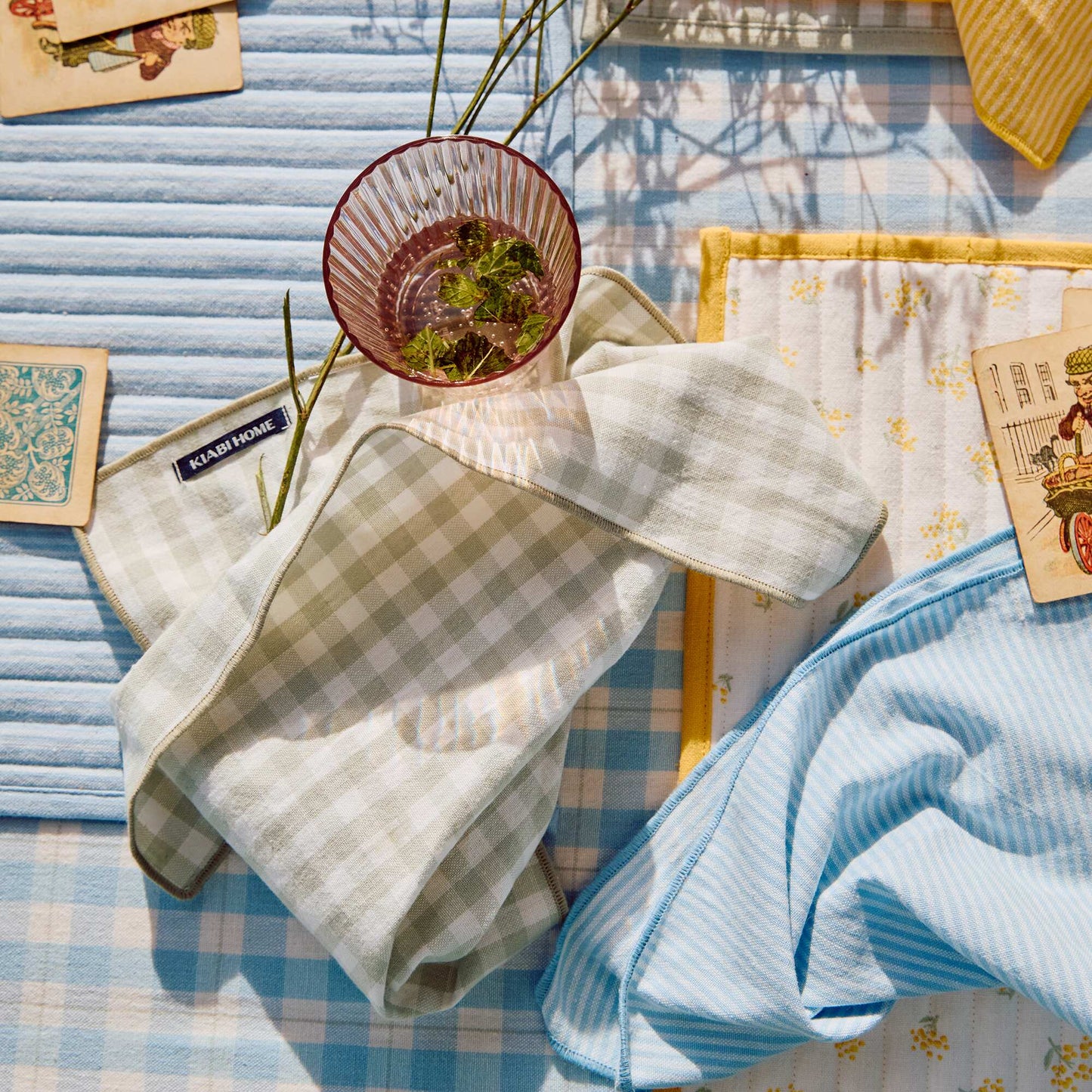 Lot de 2 serviettes de table VERT