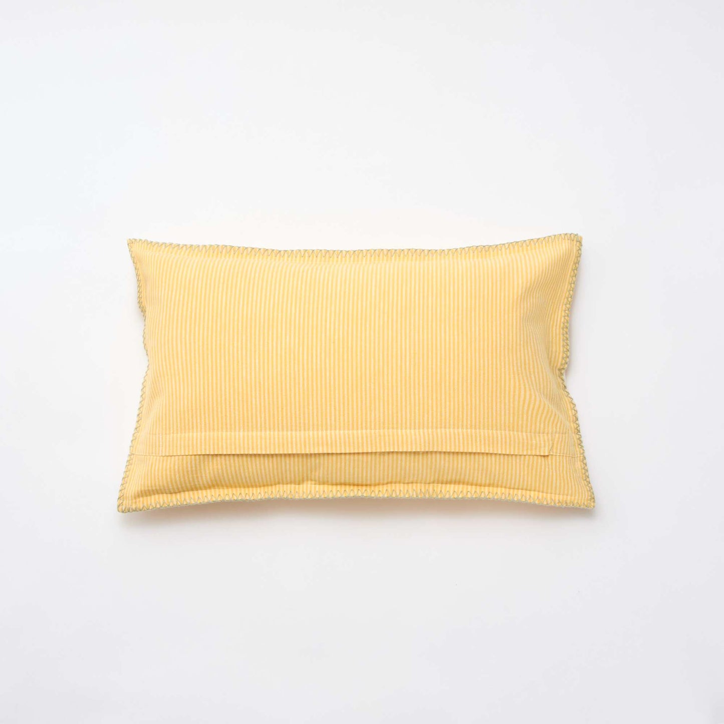 Housse de coussin brodée JAUNE