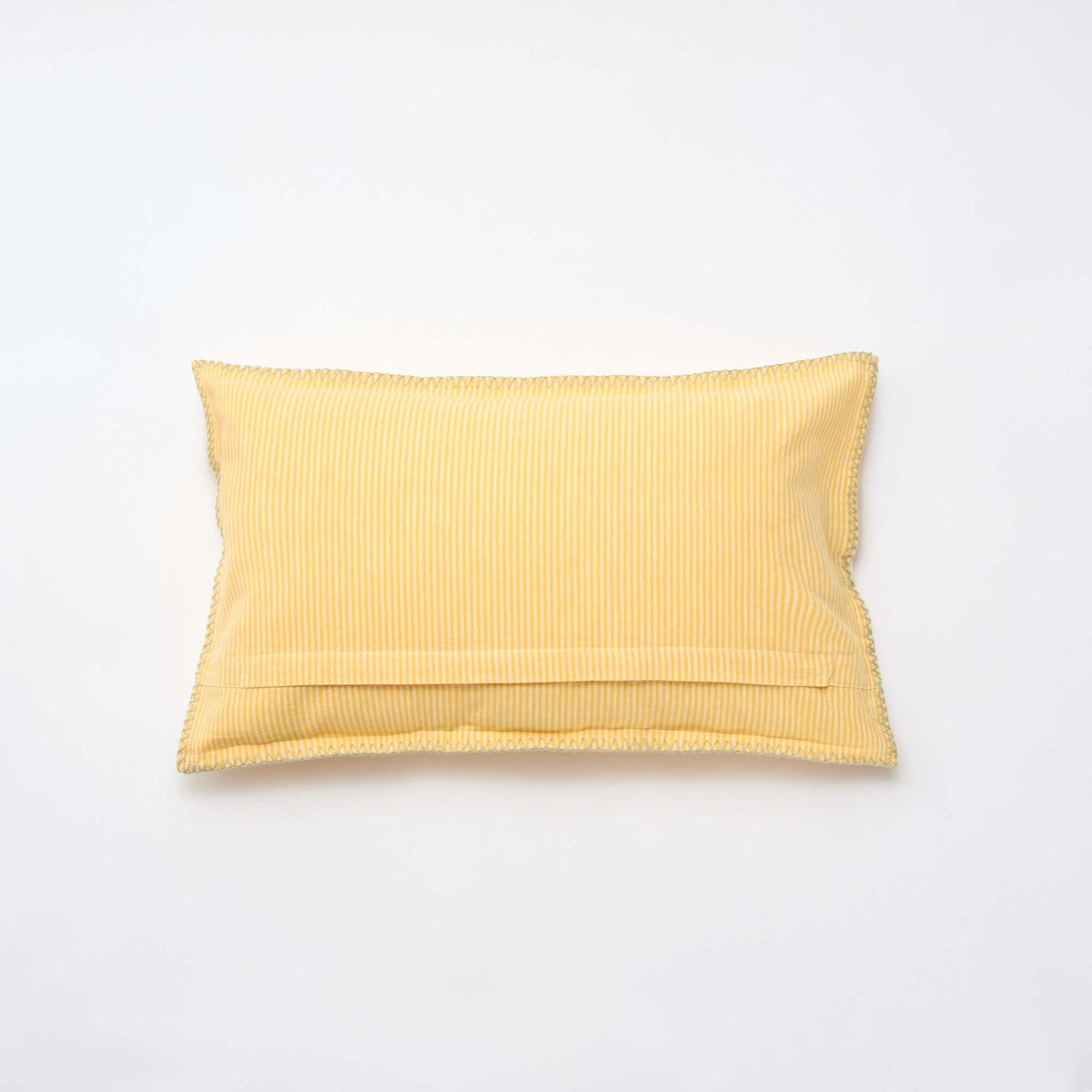 Housse de coussin brodée JAUNE
