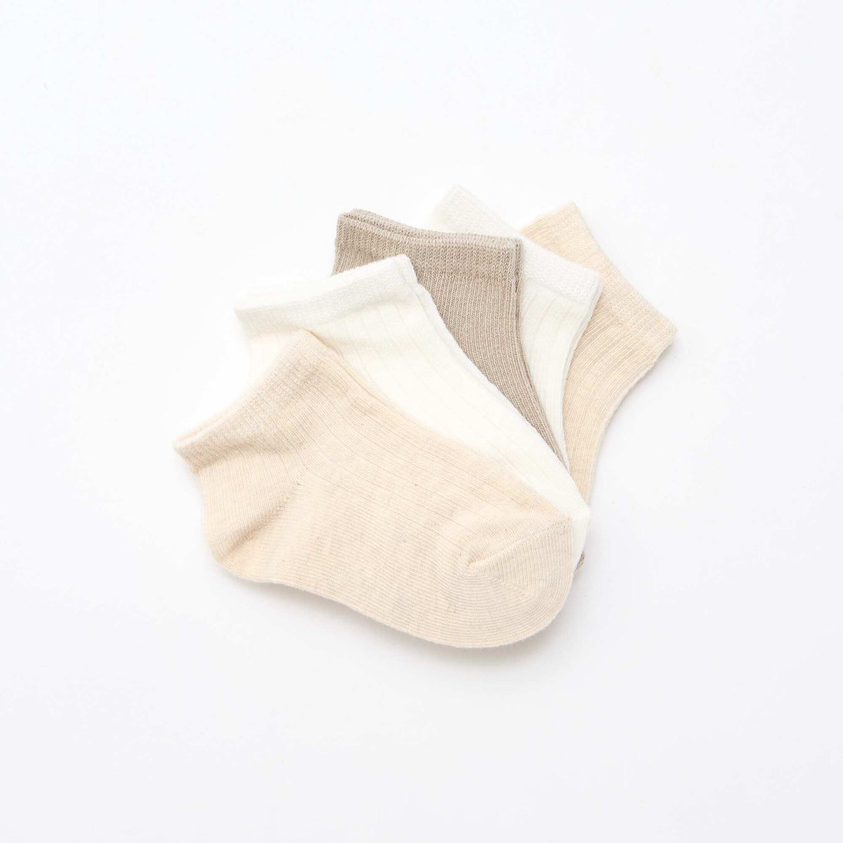 Lot de 5 paires de chaussettes en maille côtelée BEIGE