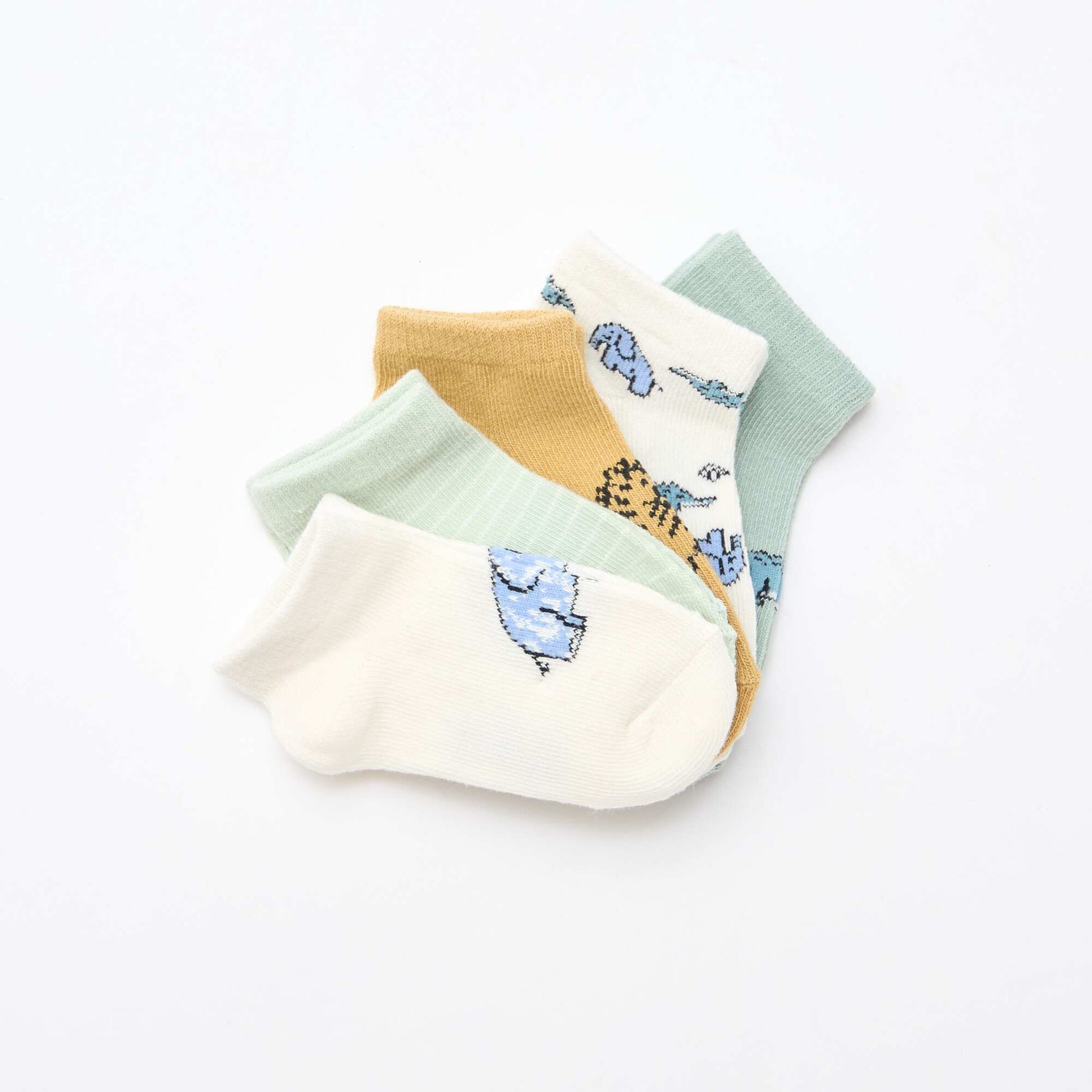 - Lot de 5 paires de chaussettes invisibles VERT