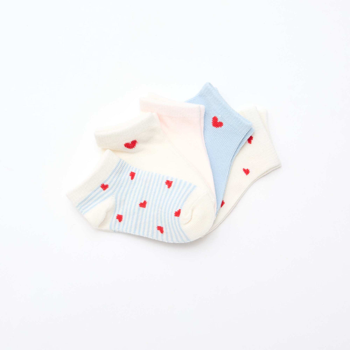 - Lot de 5 paires de chaussettes invisibles BLEU