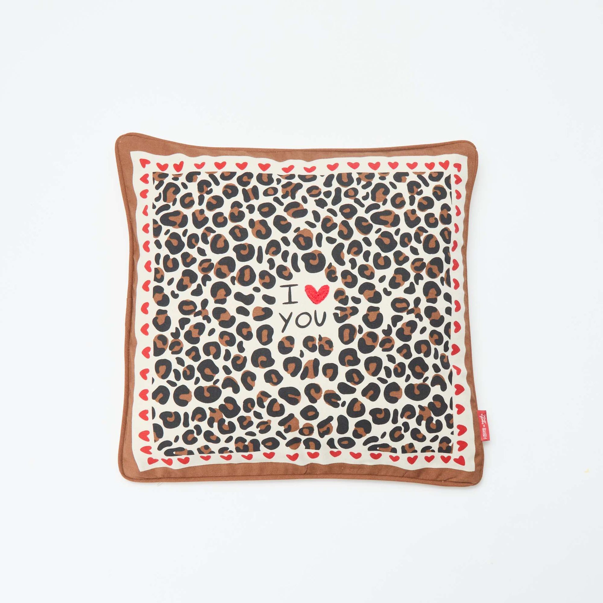Housse de coussin léopard Agathe Sorlet x Kiabi - 45 x 45 cm BLANC