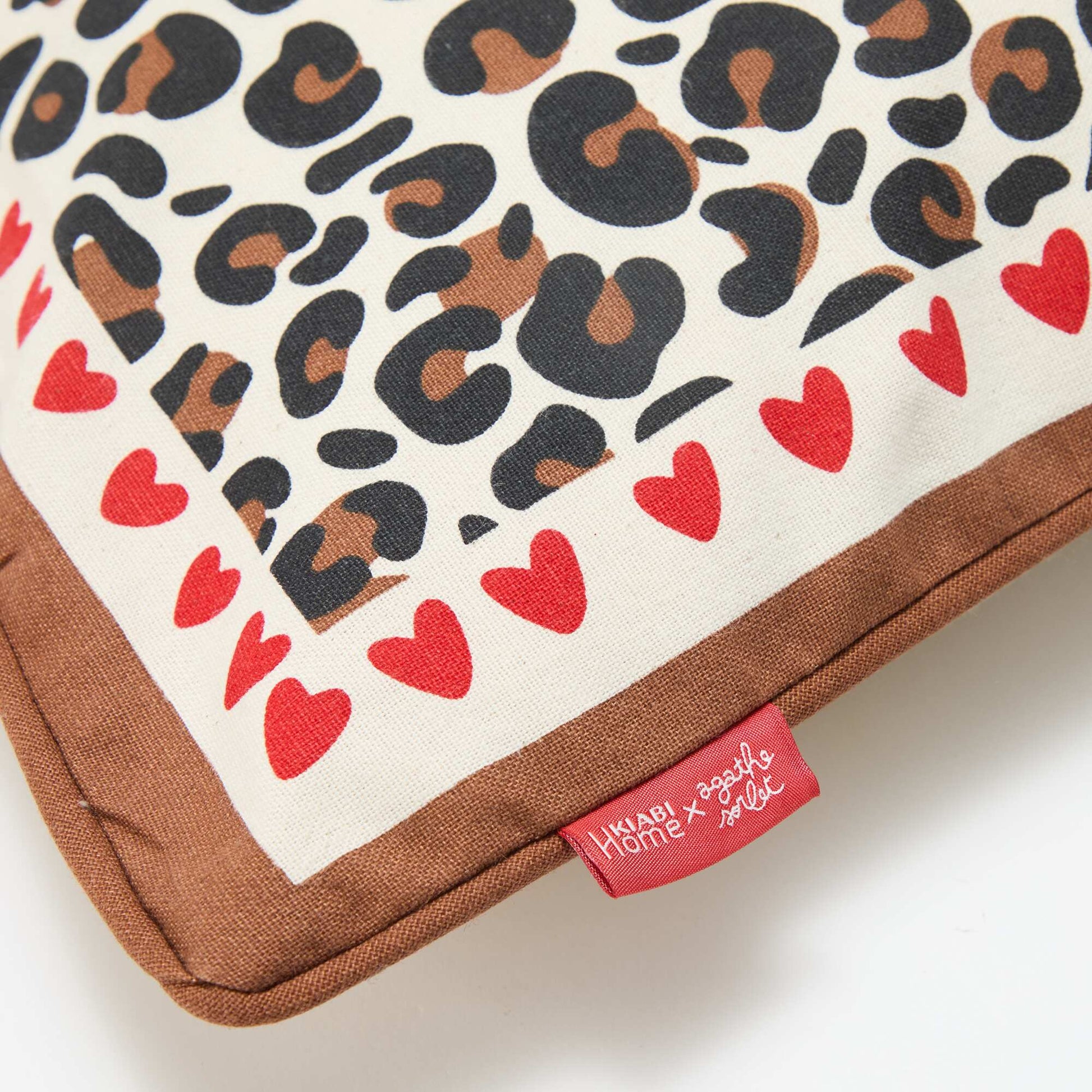 Housse de coussin léopard Agathe Sorlet x Kiabi - 45 x 45 cm BLANC