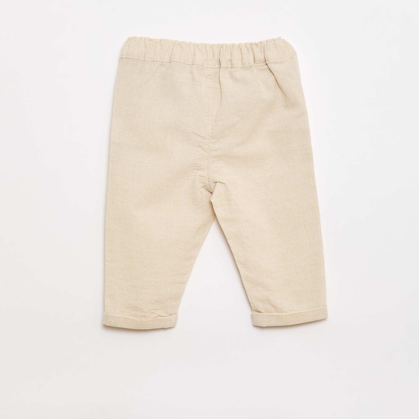 Ensemble de cérémonie 4 pièces en coton et lin BEIGE