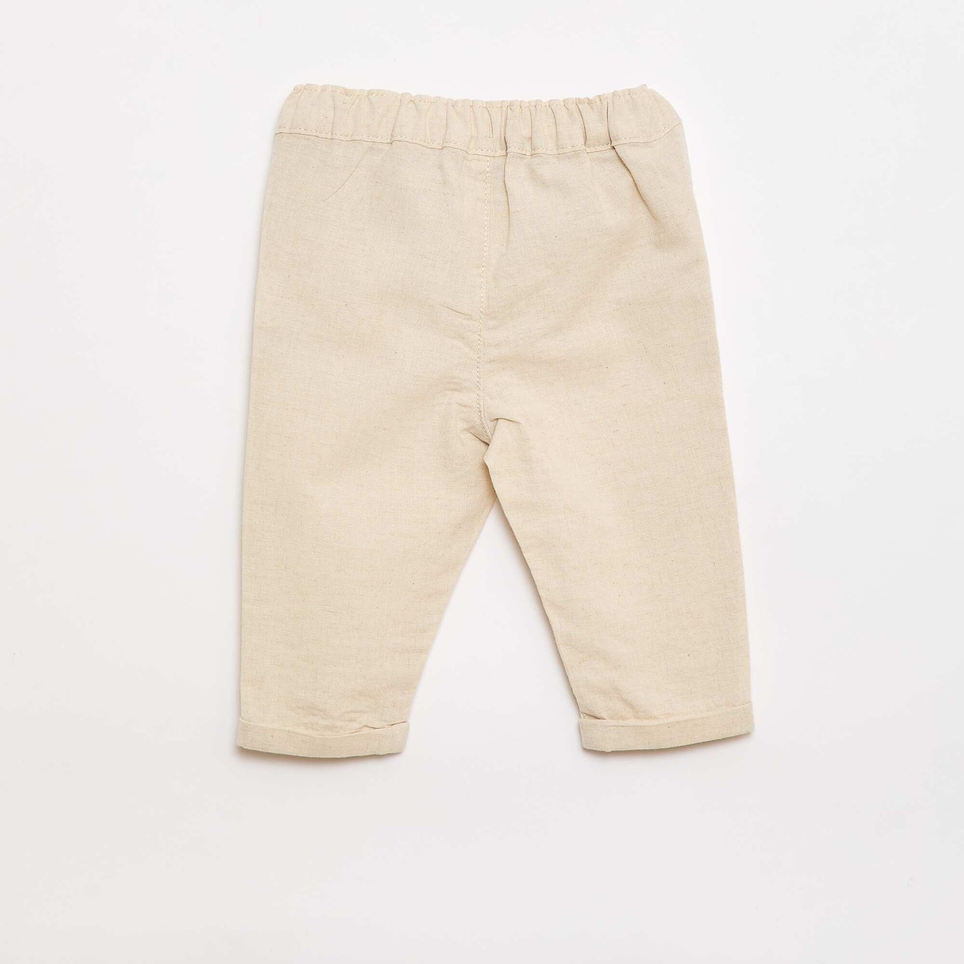 Ensemble de cérémonie 4 pièces en coton et lin BEIGE